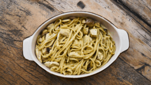 Linguine Integral com Pesto de Cogumelos: Receita Fit e Nutritiva Para Quem Quer Emagrecer com Sabor!