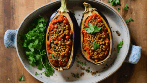 Um assado vegano nutritivo, rico em proteína vegetal e com sabor intenso — perfeito para almoço ou jantar funcional Essa receita é tipo uma “lasanha natural”, mas em versão leve, sem massa e totalmente plant-based. A berinjela vira uma base deliciosa e suculenta pro recheio de lentilhas ao molho de tomate rústico com ervas aromáticas. Ideal pra quem busca saciedade com leveza e muito sabor.