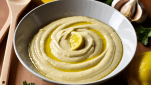 O molho tahine com limão e alho é um clássico da cozinha natural. Feito com ingredientes simples, ele entrega cremosidade, sabor intenso e propriedades funcionais que combinam com qualquer refeição plant-based. Ideal para quem busca praticidade com saúde.