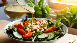 Se você está buscando um molho que seja ao mesmo tempo nutritivo, cremoso e cheio de sabor, o Molho de Castanha de Caju com Ervas Frescas é a pedida certa. Essa receita é 100% vegetal, livre de lactose e industrializados, rica em gorduras boas e ideal para dar aquele toque especial em saladas, vegetais grelhados, bowls e sanduíches saudáveis. Ele também funciona como dip para legumes crus e torradinhas funcionais.